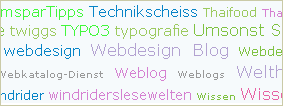 Premium Tags bei TagCloud